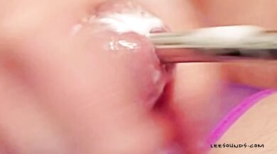 Close-Up Cock Fuck urethral sounding