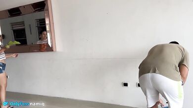 Painter fucks my wife in an oversight.