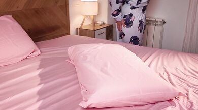 HORNY STEPSISTER HUMPING with a pillow MOANS UNCONTROLLABLY until she CUMS from how HORNY she is