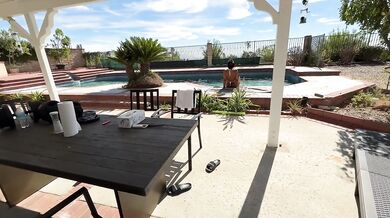 August takes dick in the pool