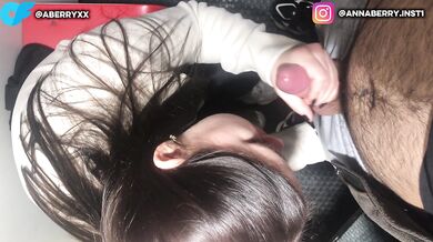The girl gave me a blowjob in the fitting room, and I fed her my cum.