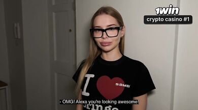 Rough sex with my horny classmate during parents out. Cum on glasses and Parents caught us