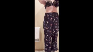 Hot petite blonde touching herself