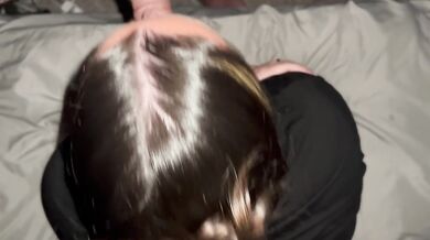 Sexy wife gets throat fucked and takes a facial