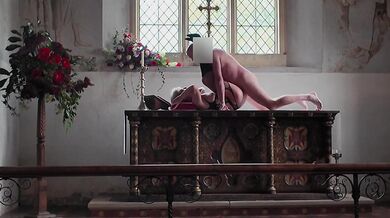 Masturbating and fucking at church