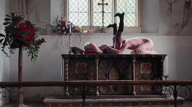 Masturbating and fucking at church