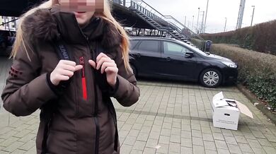 After school, she becomes a whore and fucks at the rest area