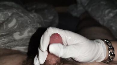 Handjob with gloves fetish Handjob