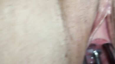 Stepbro spreads my cunt with giant expander and fucked me hard