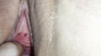 Stepbro spreads my cunt with giant expander and fucked me hard