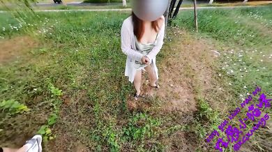 【Public Place】I took an erotic walk with a male college student.