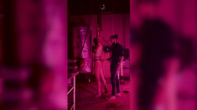 Slut bondage hanging and spanking
