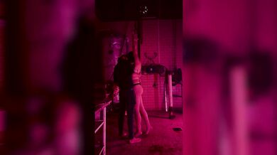 Slut bondage hanging and spanking