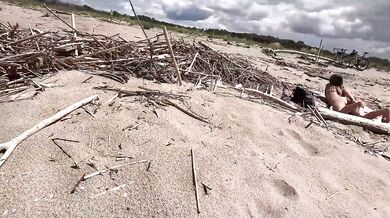 Hot Meeting with a Stranger on a Public Beach: Wild Sex with AlmaSol