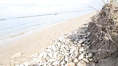 Fucked by a huge cock on an Italian nudist beach. Part 2.