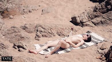 horny college girl fuck a stranger in a nude beach - little arden