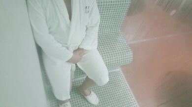 Slut wife fucks stranger at the sauna