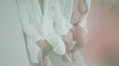 Slut wife fucks stranger at the sauna