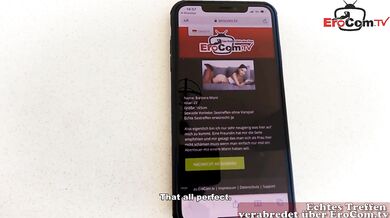 German man makes real online date with skinny Latina outdoor POV