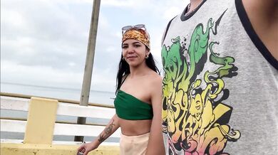 FUCKING FILL ELO ASS WITH MILK ON THE BEACH, REAL PUBLIC SEX