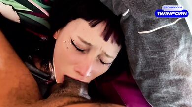 TRAINING MOUTH FACEFUCK & DEEPTHROAT WITH CUTE GOTH ft. Amber Kai