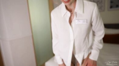 ROOM SERVICE! Shy young hotel maid gets fucked by pervert hotel guest for money - Hope Heaven