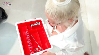 Nurse MILF examines patients penis in hospital to gets anal creampie