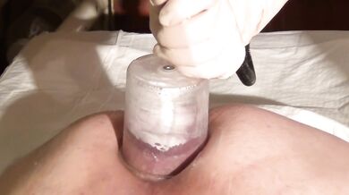 Femdom ass treatment with the vacuum pump