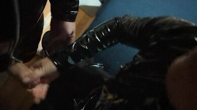 Teen girl fucked in catsuit