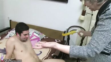 OldNanny Horny guy fucked old lady