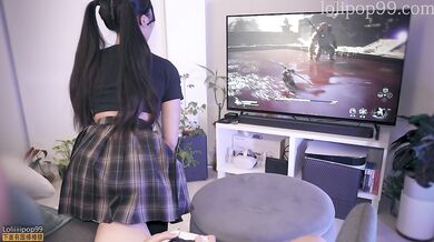Horny Asian Babe wants cock and interrupts me playing Black Myth Wukong - Loliiiiipop99