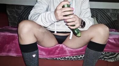 I have sex with a zucchini because I don't have any guy to quench my thirst for sex.