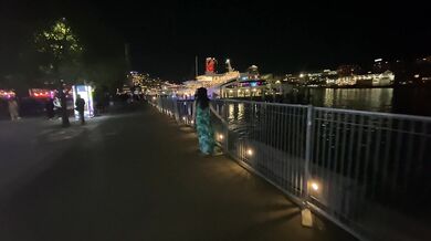 A slut with a big ass in a bustling city