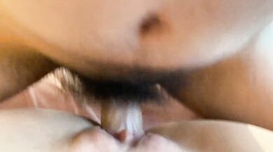 Serving my secretary with sucking pussy, licking asshole, and cumshot inside