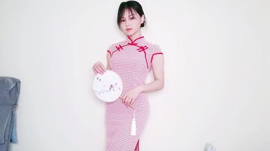 Cosplay vintage Chinese Dress QiPao 试穿改良旗袍 污老师炎炎