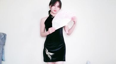 Cosplay vintage Chinese Dress QiPao 试穿改良旗袍 污老师炎炎