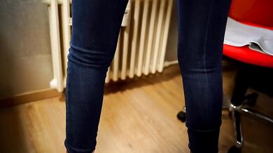 Jeans butt Dirty Talk**Blue jeans make you hard and!! German Teen!!!