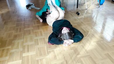 Horny girlfriend fucked all over, squirts on the floor gets huge load in return