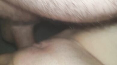 His cock goes balls deep in my pussy. He fucks so good. I suck him until he comes
