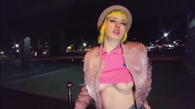 Lynn-Tonic - Walking Stick Fuck - Public in the city!