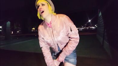Lynn-Tonic - Walking Stick Fuck - Public in the city!