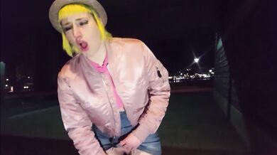 Lynn-Tonic - Walking Stick Fuck - Public in the city!