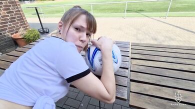 Risky sex On The Soccer Stadium Field !!