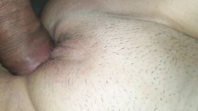 Big dick cums deep inside my girlfriend. All of my cum gets in her pussy without condom.