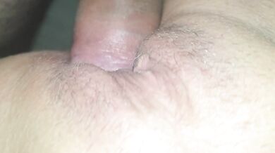 Big dick cums deep inside my girlfriend. All of my cum gets in her pussy without condom.