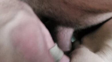 After 20 minutes of fucking daddy cums all over his girl. he licks and fucks her. Cumshot