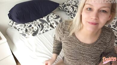 Kathrin alone at home