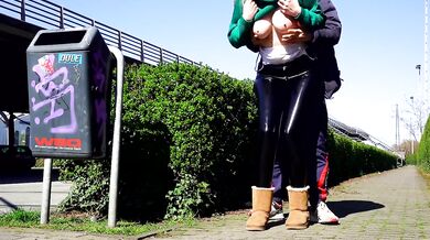 MEGA Public! Parking Quicky with XXL Happy Ending
