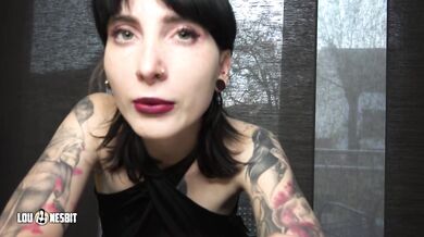 Exibithionism challenge in a fancy restaurant, dirty talk Lou Nesbit, Lia Louise