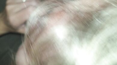 Daddy's girl sucks his dick after fucking her girl. She sucks all his cum from his cock and swallows